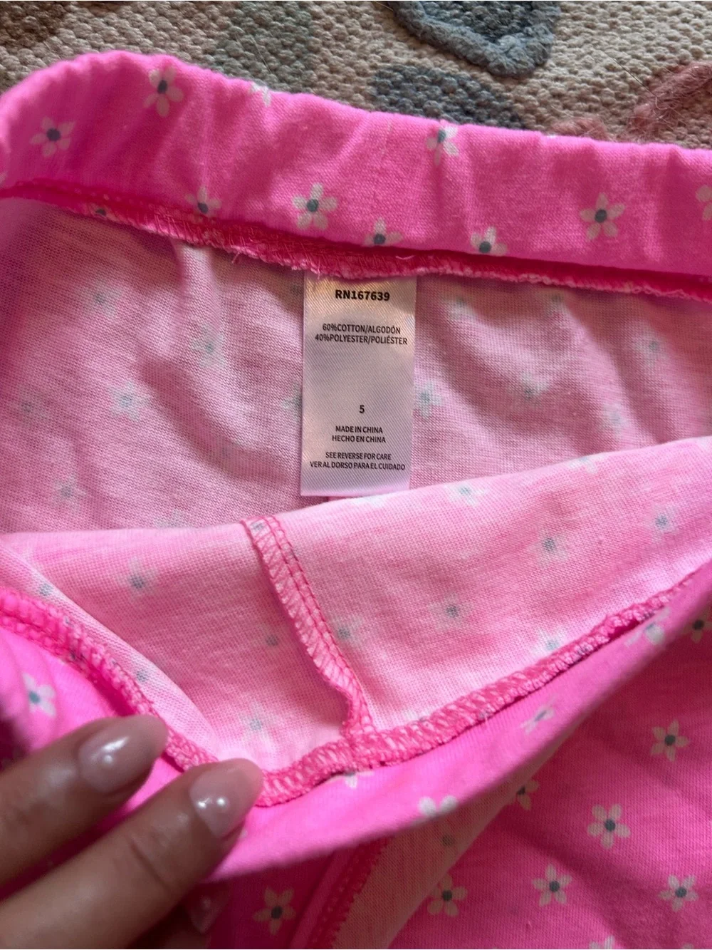 Pink Floral Skort kid size 5
